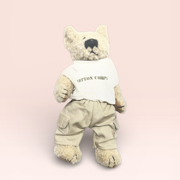 GEO-PALS Cotton Corps Teddy Bear with Khaki Outfit - Picture 2 of 5